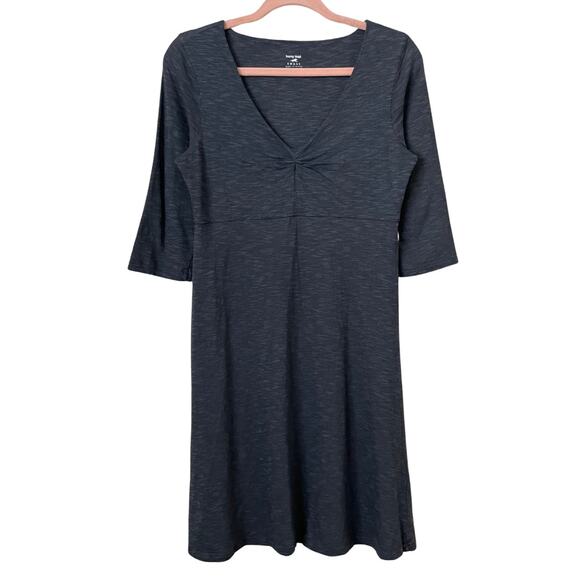 Horny Toad Dress Womens Small Blue Rosalinda Mini Ruched Tencel Organic Cotton - Picture 1 of 10